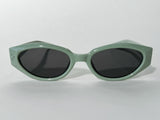 Mint Green Oval Sunglass