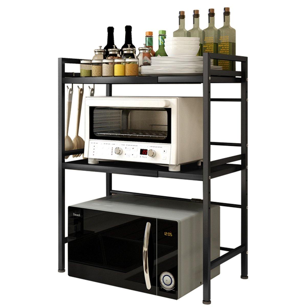 Oven Rack Frame 3 Tier Microwave Oven Rack | Expandable and Height Adjustable | Dawnyi ...